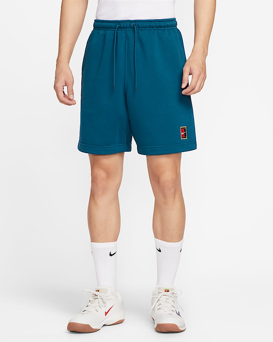 NikeCourt Heritage Dri-FIT 男子速干针织网球短裤 - 力量蓝 (活力蓝)