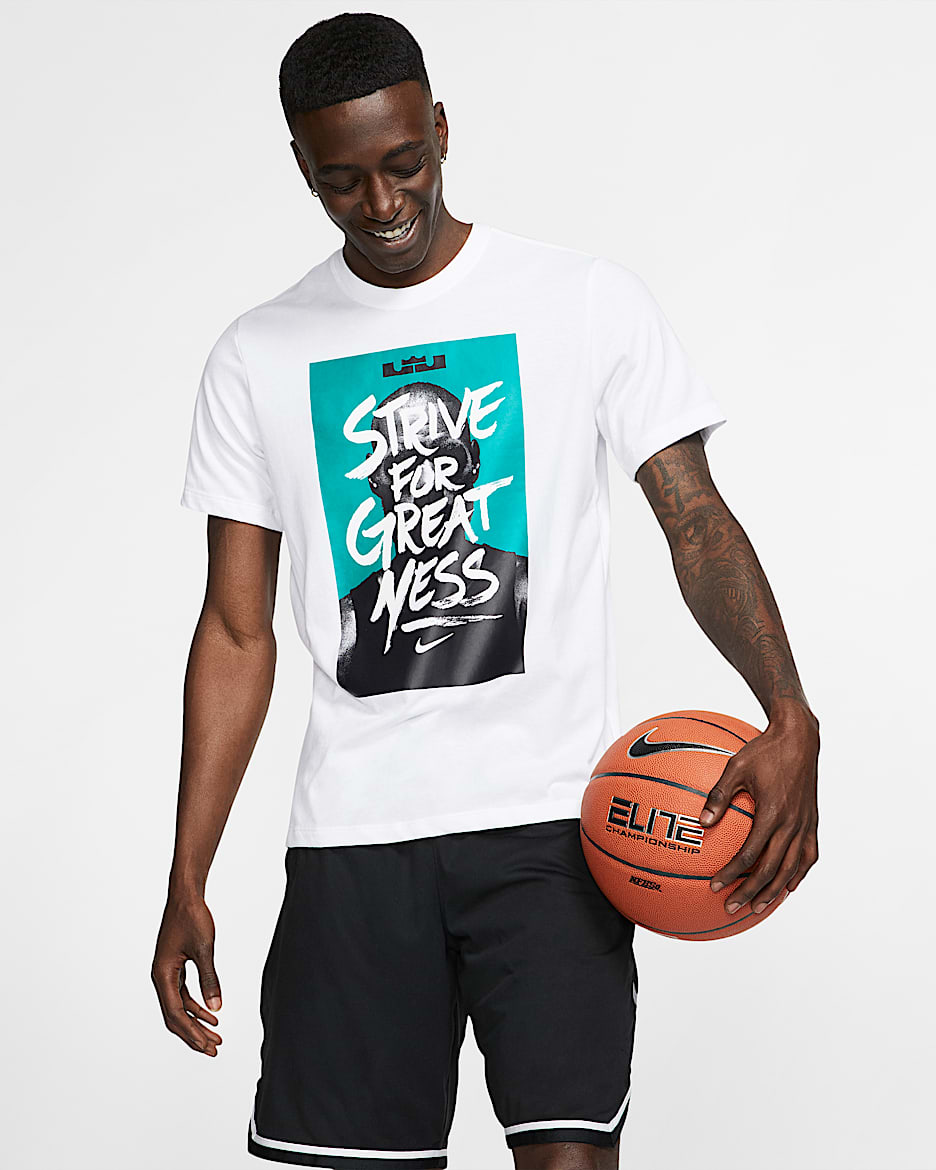 Nike Dri-FIT LeBron 男子篮球T恤 - 白色/白色/白色