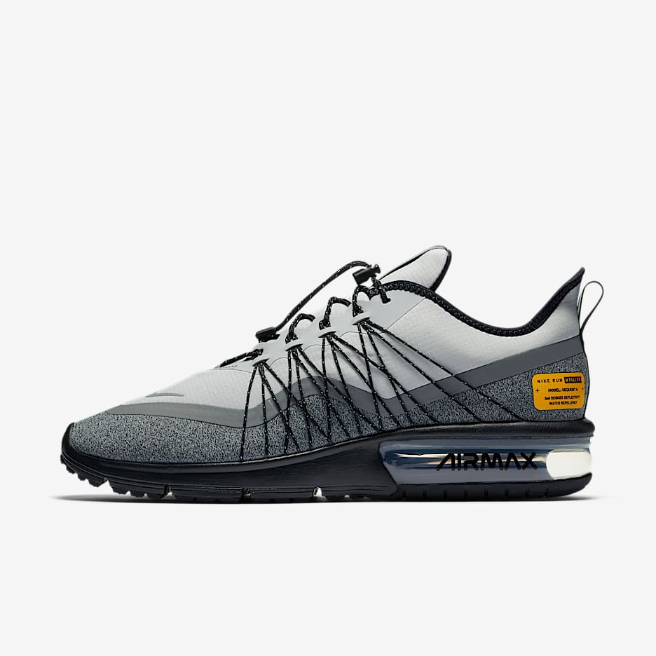Nike Air Max Sequent 4 Utility 男子运动鞋 - 狼灰/冷灰/黑/银
