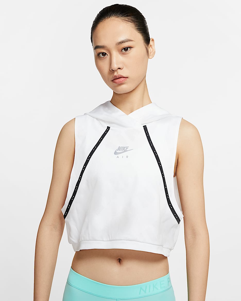 Nike Air 女子连帽跑步马甲 - 白色
