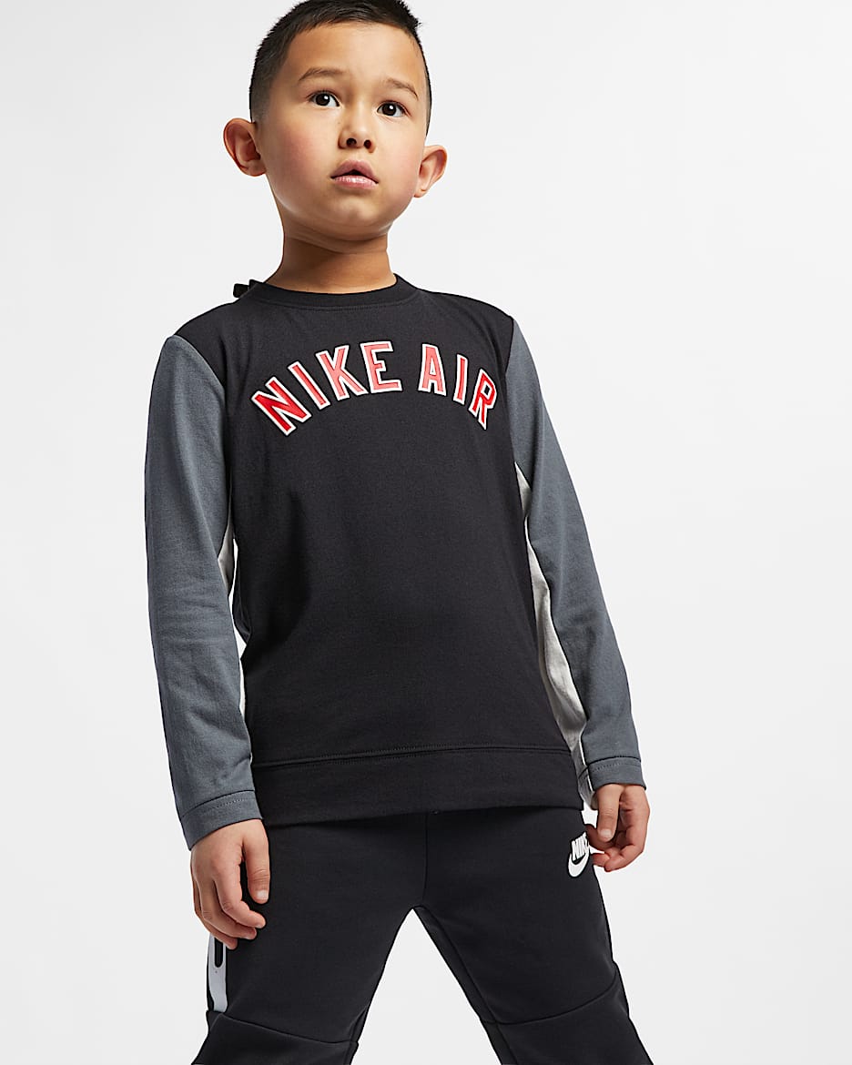 Nike Air 幼童长袖上衣 - 黑