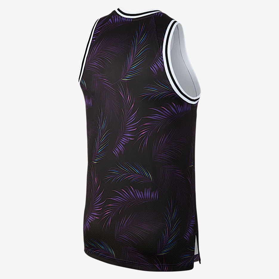 Nike Dri-FIT DNA 男子印花篮球球衣 - 庭紫/白色