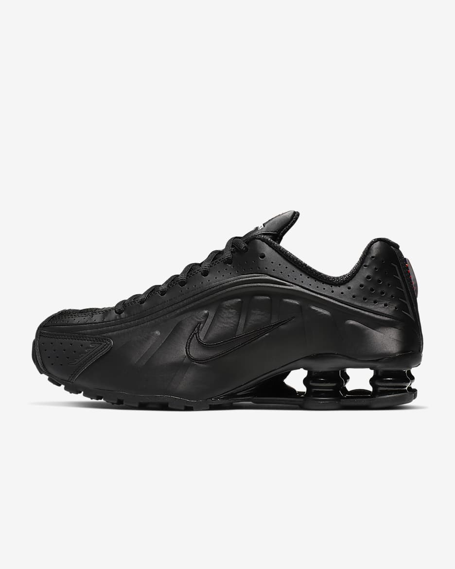 Nike Shox R4 KYOKA 同款女子气柱运动鞋 - 黑/黑/亮橘/黑