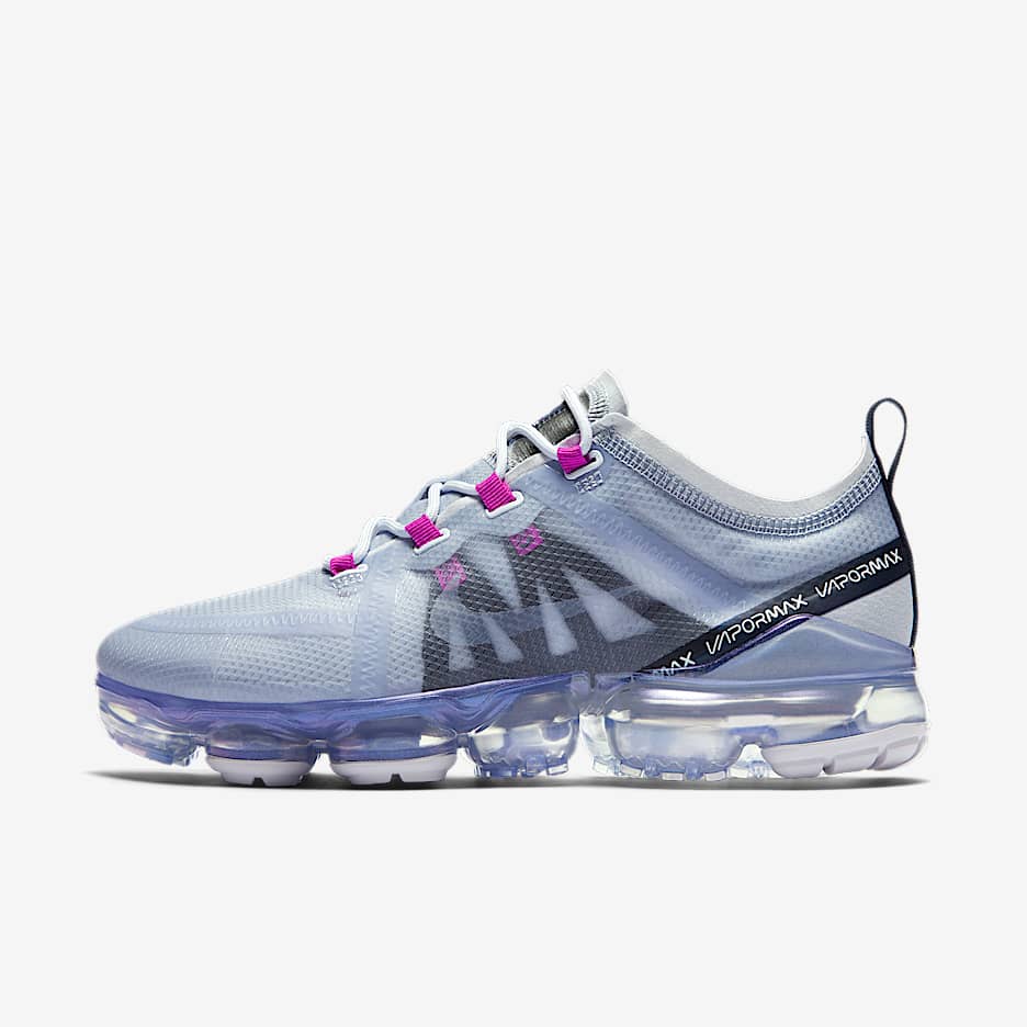 Nike Air VaporMax 2019 女子运动鞋 - 足球灰/黑曜石色/金属银/白色