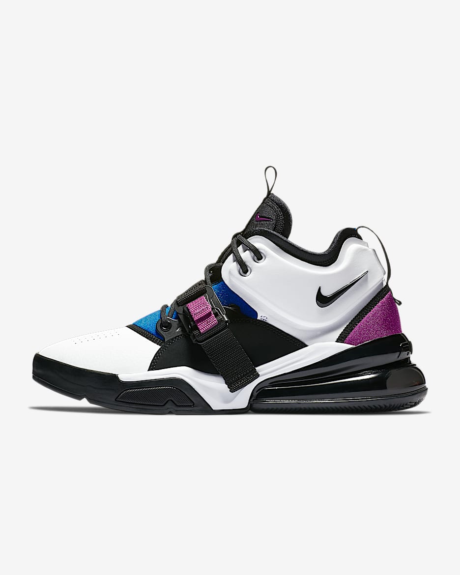 Nike Air Force 270 男子运动鞋 - 白色/里昂蓝/浆果红/黑