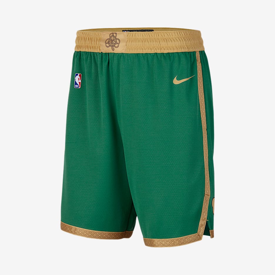 波士顿凯尔特人队 City Edition Nike NBA Swingman 男子短裤 - 苜蓿绿/俱乐部金/俱乐部金