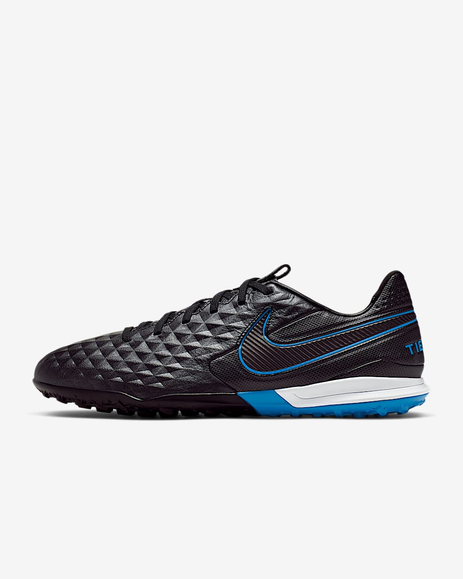 Nike Legend 8 PRO TF 男/女人造场地足球鞋 - 黑/英雄蓝/黑