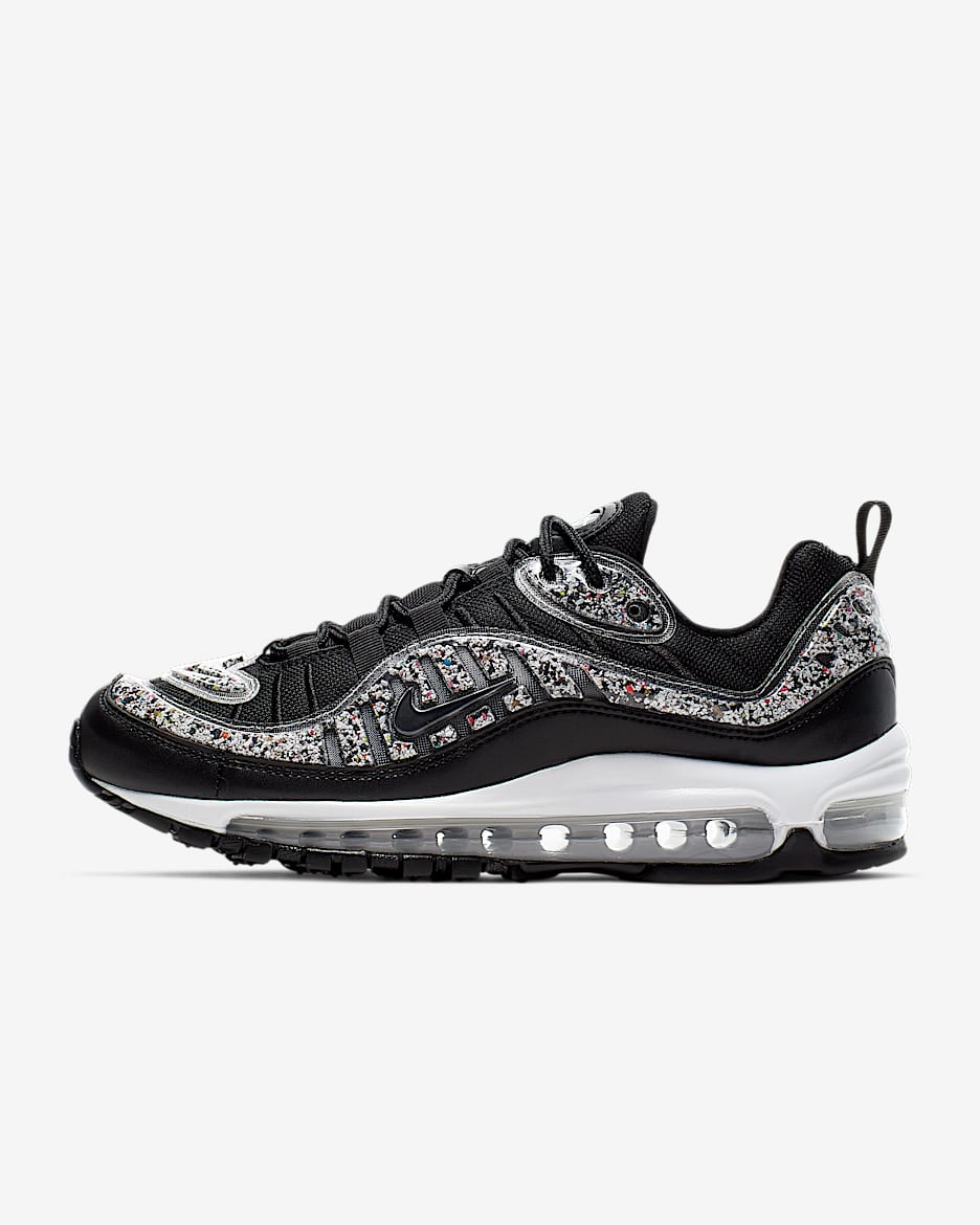 Nike Air Max 98 LX 女子运动鞋 - 黑/白色/黑