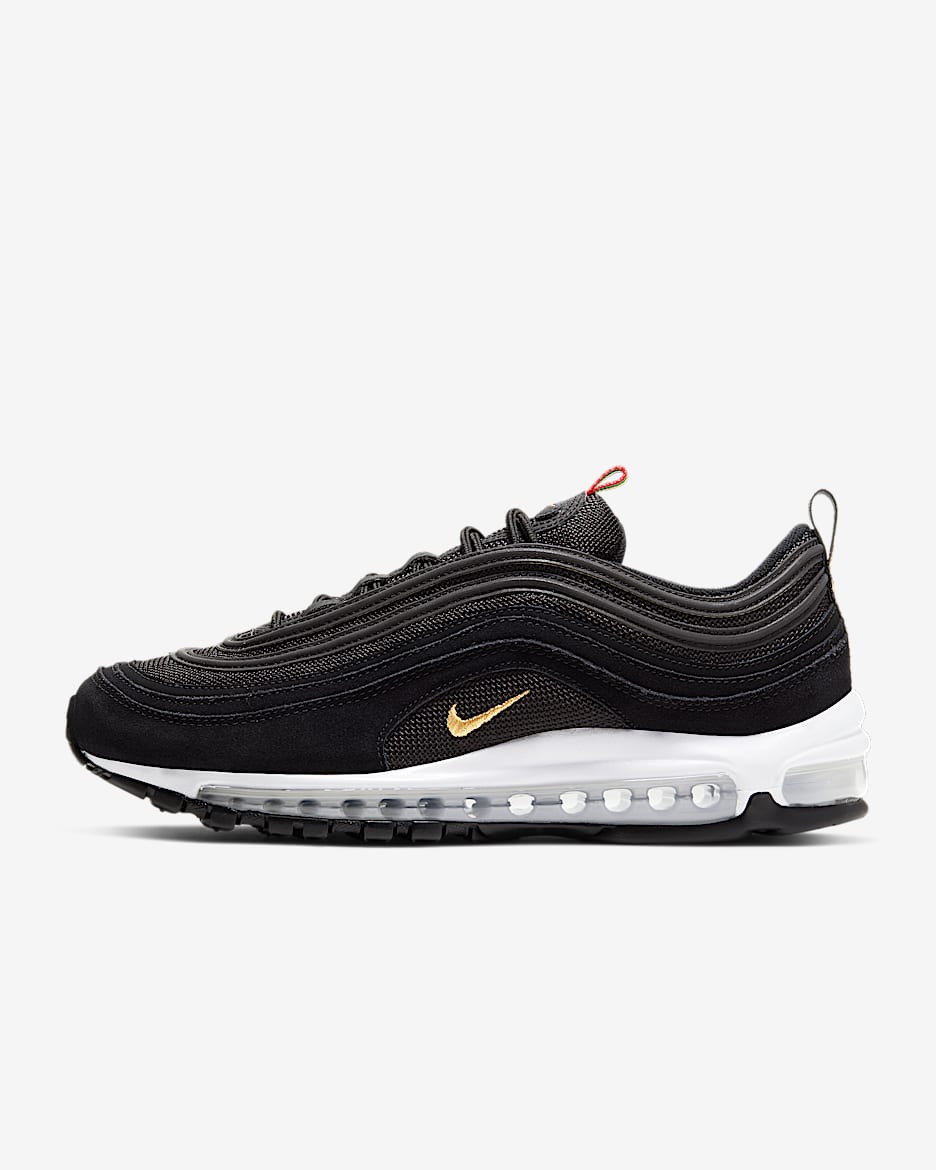 Nike Air Max 97 QS 男子运动鞋 - 黑/白色/金属色