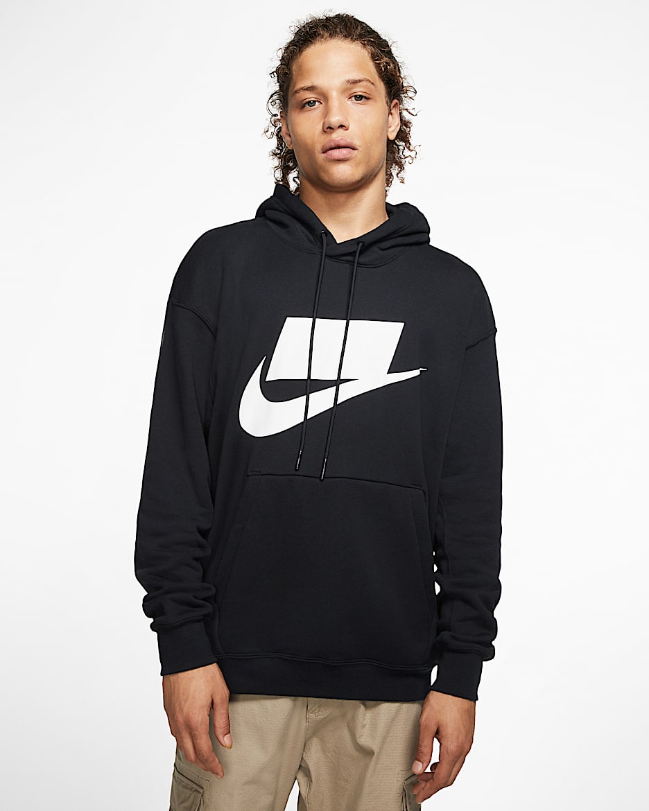 Nike Sportswear Nike Sport Pack French Terry 男子套头连帽衫 - 黑/白色