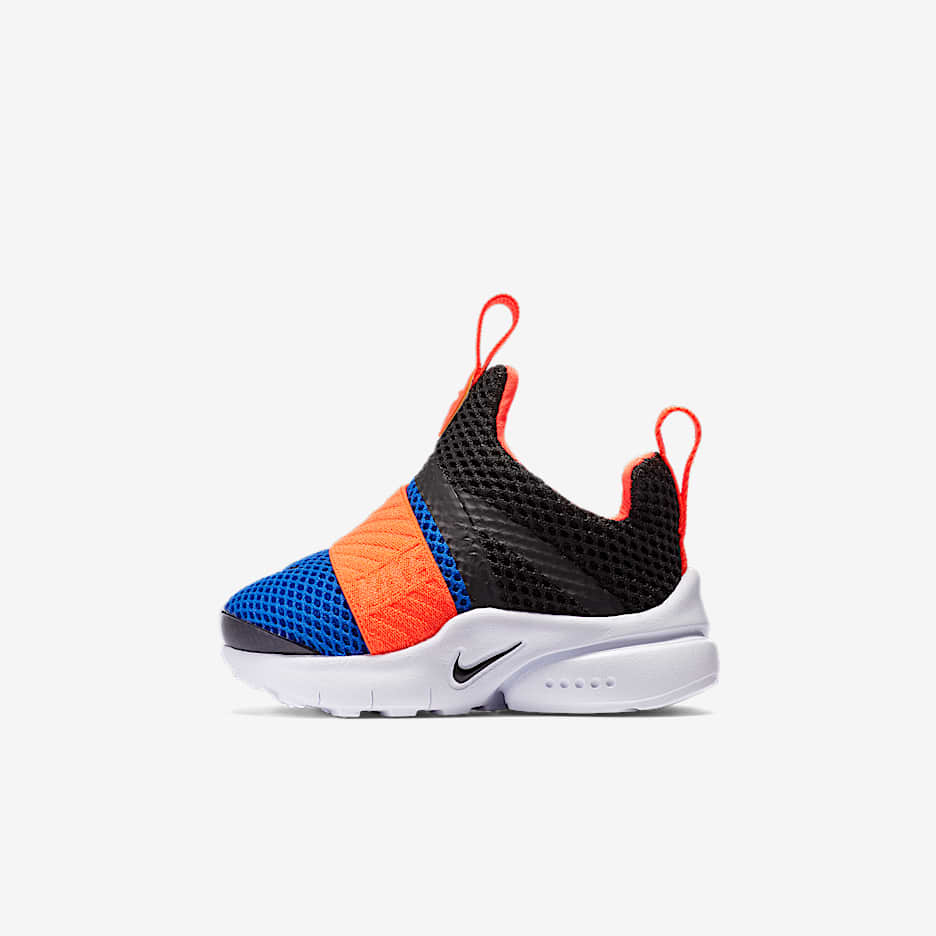 Nike Presto Extreme (TD) 婴童运动童鞋 - 黑/赛车蓝/鲜橙红/黑