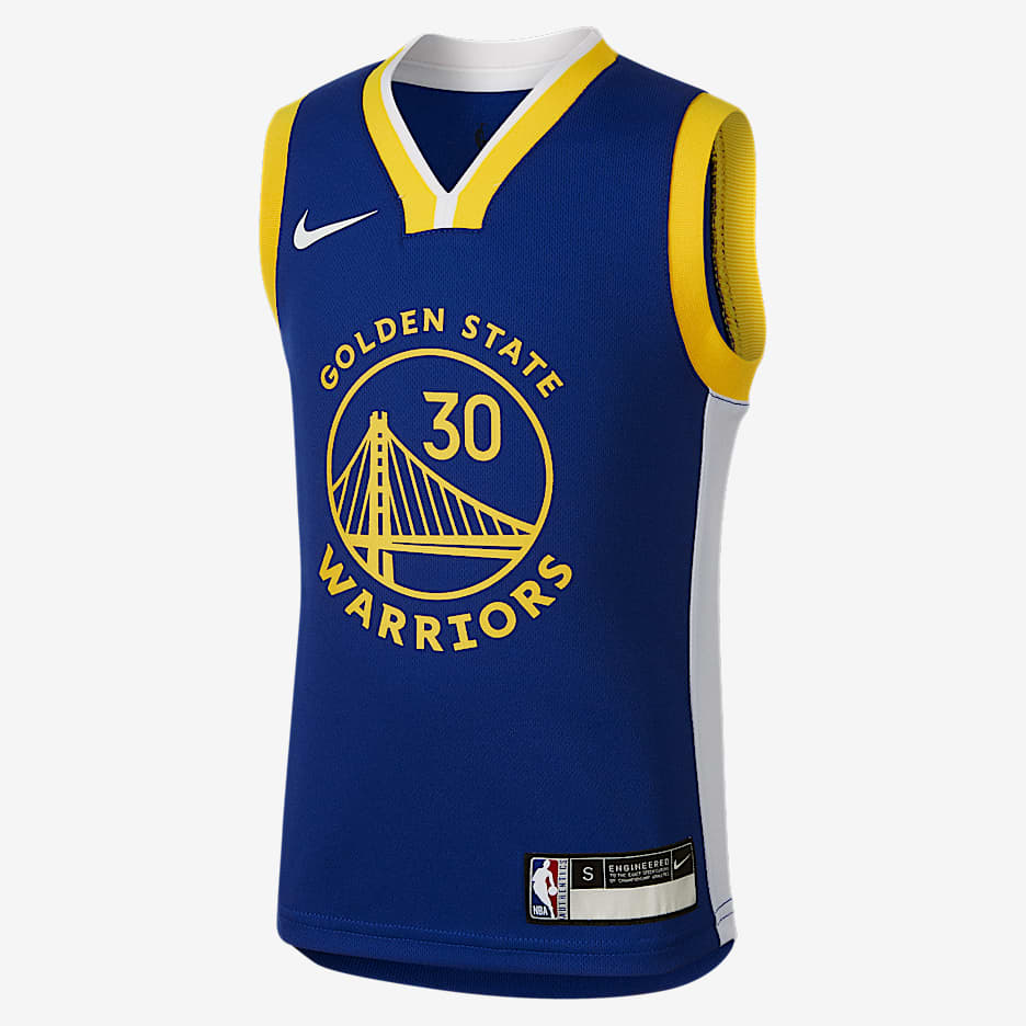 金州勇士队 Icon Edition Nike NBA Replica 幼童球衣 - 灯草蓝