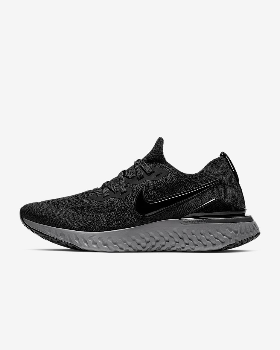 Nike Epic React Flyknit 2 女子跑步鞋 - 黑/煤黑/枪灰色/黑
