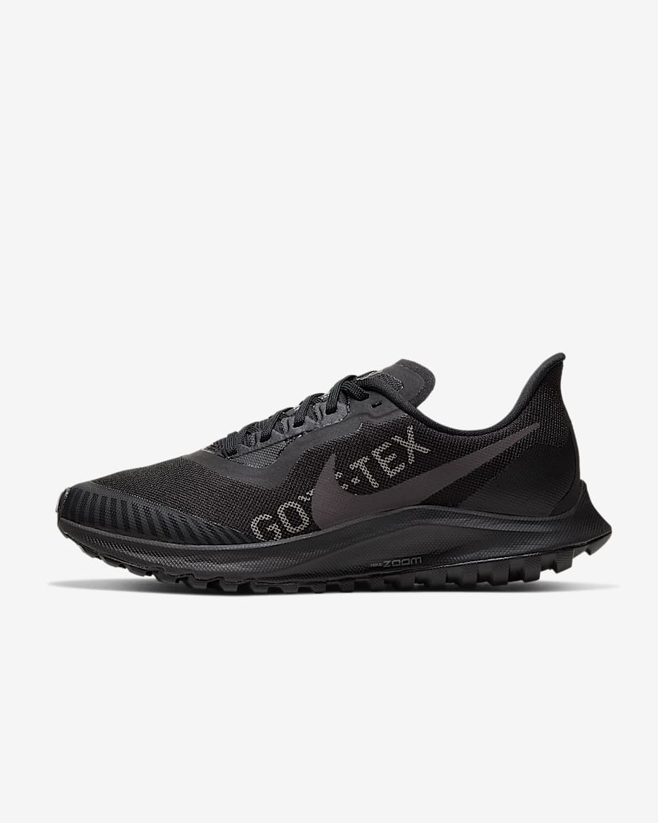 Nike Zoom Pegasus 36 Trail GTX 女子跑步鞋 - 黑/荷兰橙/闪电灰