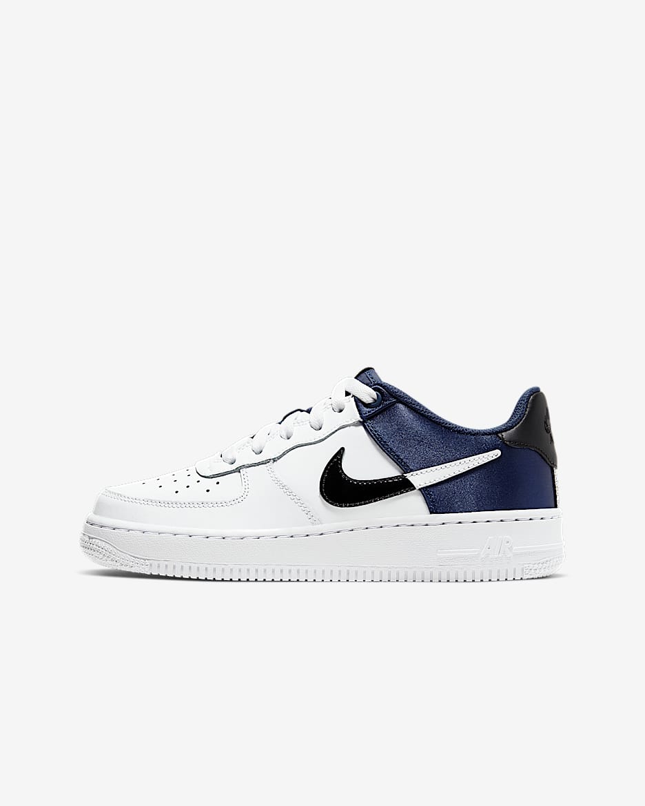 Nike Air Force 1 LV8 1 (GS) 大童运动童鞋 - 深藏青/黑/白色/白色
