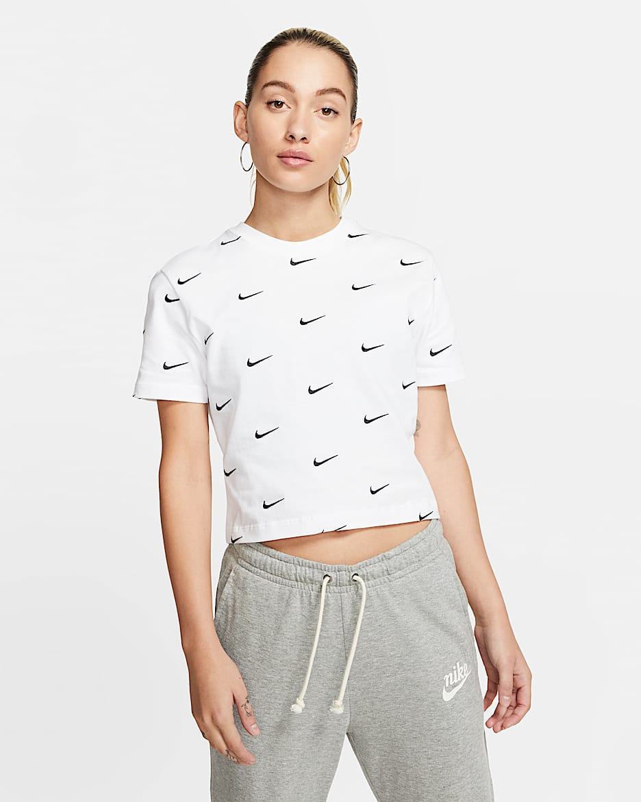 Nike Swoosh 女子T恤 - 白色