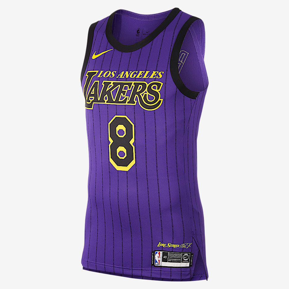 洛杉矶湖人队 (Kobe Bryant) City Edition Authentic Nike NBA Connected Jersey 男子球衣 - 全域紫