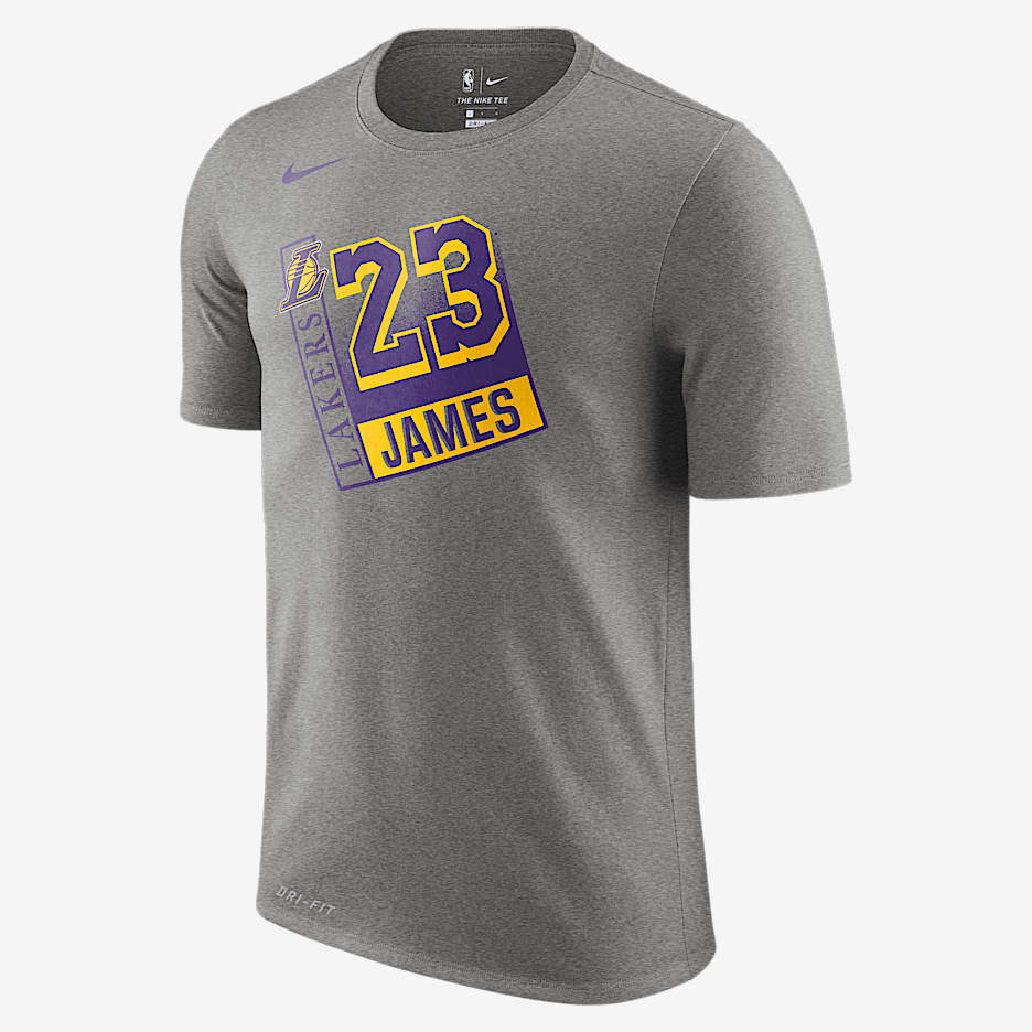 洛杉矶湖人队 Nike Dri-FIT 男子 NBA T恤 - 调色暗灰