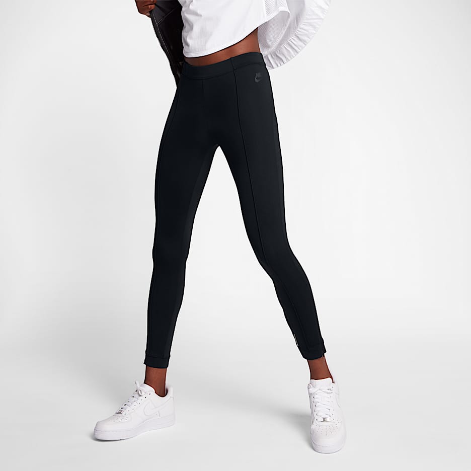 Nike Sportswear 女子包边紧身裤 - 黑/黑
