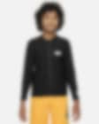 Low Resolution Nike Swim 3-D Swoosh 大童（男孩）全长拉链开襟防晒长袖上衣