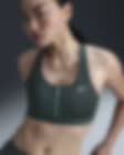Low Resolution Nike Swoosh 女子中强度支撑透气速干衬垫前拉链易穿脱运动内衣