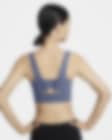 Low Resolution Nike Zenvy Longline 女子柔软包裹中强度支撑衬垫速干运动内衣