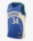 Low Resolution 2023/24 赛季密尔沃基雄鹿队 (Giannis Antetokounmpo) City Edition Nike Dri-FIT NBA Swingman Jersey 男子速干球衣