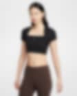 Low Resolution Nike Sportswear Chill Knit 女子紧身短款细罗纹三合一两件套上衣