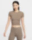 Low Resolution Nike Sportswear Chill Knit 女子紧身短袖短款细罗纹上衣