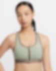 Low Resolution Nike Swoosh 女子速干中强度支撑衬垫前拉链运动内衣
