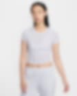 Low Resolution Nike Sportswear Chill Knit 女子紧身短袖短款细罗纹上衣