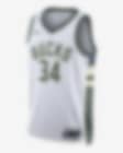Low Resolution 2022/23 赛季密尔沃基雄鹿队 Association Edition Nike Dri-FIT NBA Swingman Jersey 男子透气速干球衣