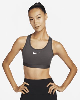 Nike Swoosh 女子中强度支撑速干衬垫运动内衣-NIKE 中文官方网站