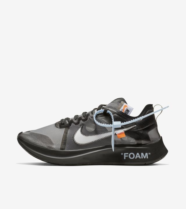 the ten: nike zoom fly black & cone & white release