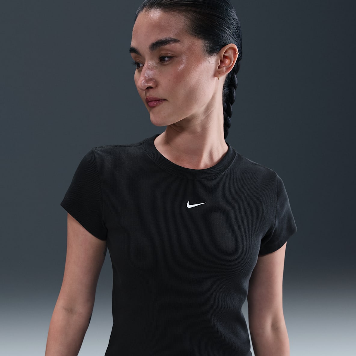Nike Sportswear 女子紧身罗纹短袖T恤