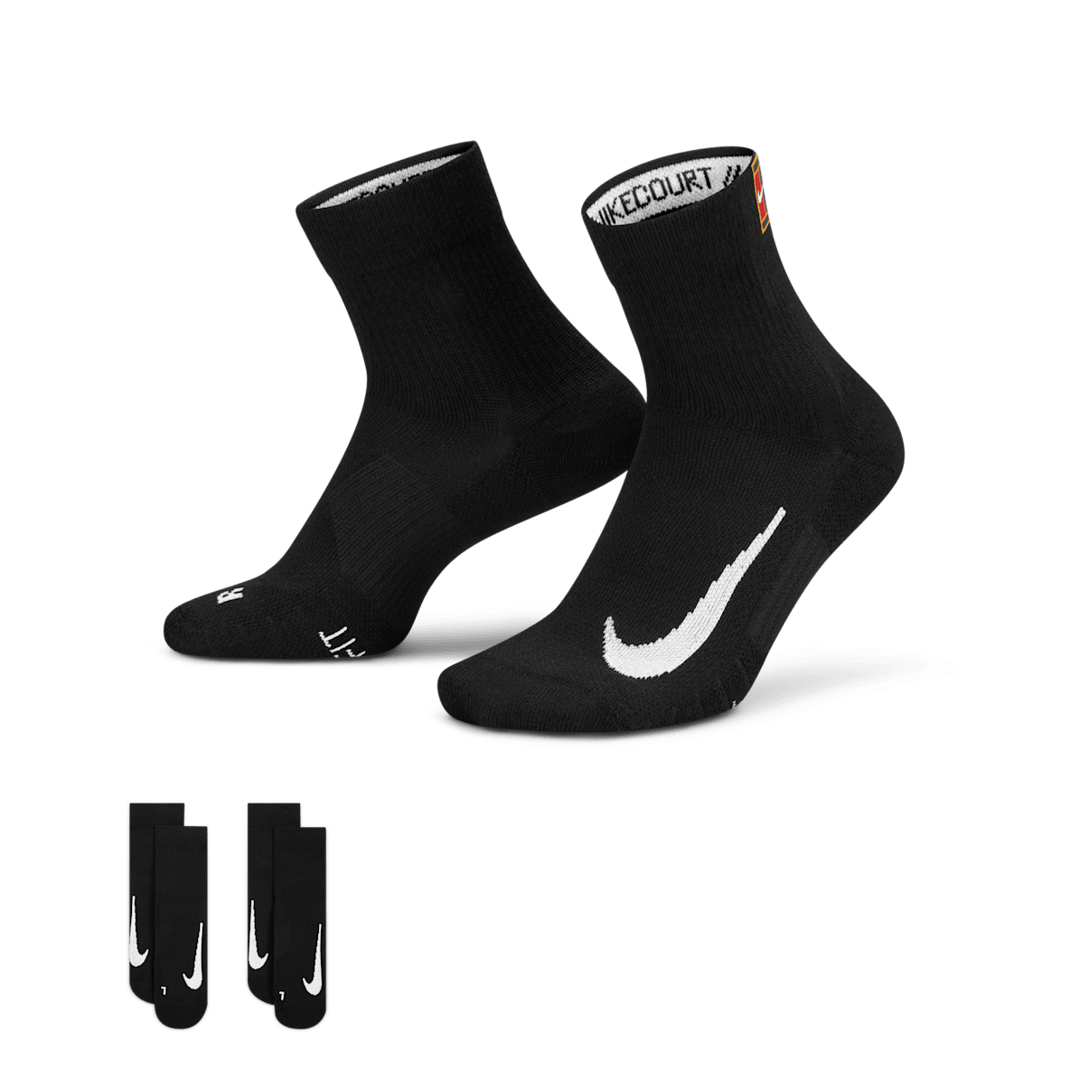 NikeCourt Multiplier Max 速干网球运动短袜（2 双）