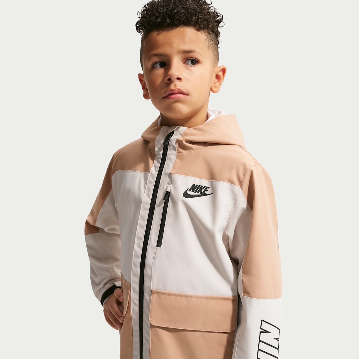 Nike 幼童加绒拼接里料中长款夹克