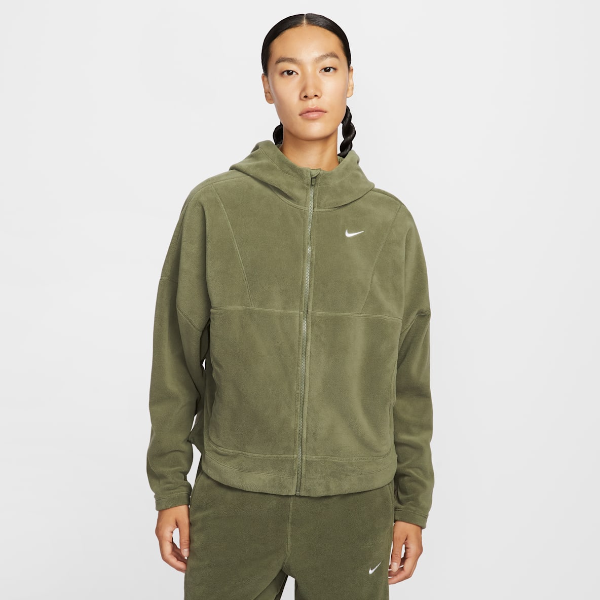 Nike One Nike One Therma-FIT 女子摇粒绒全长拉链开襟上衣