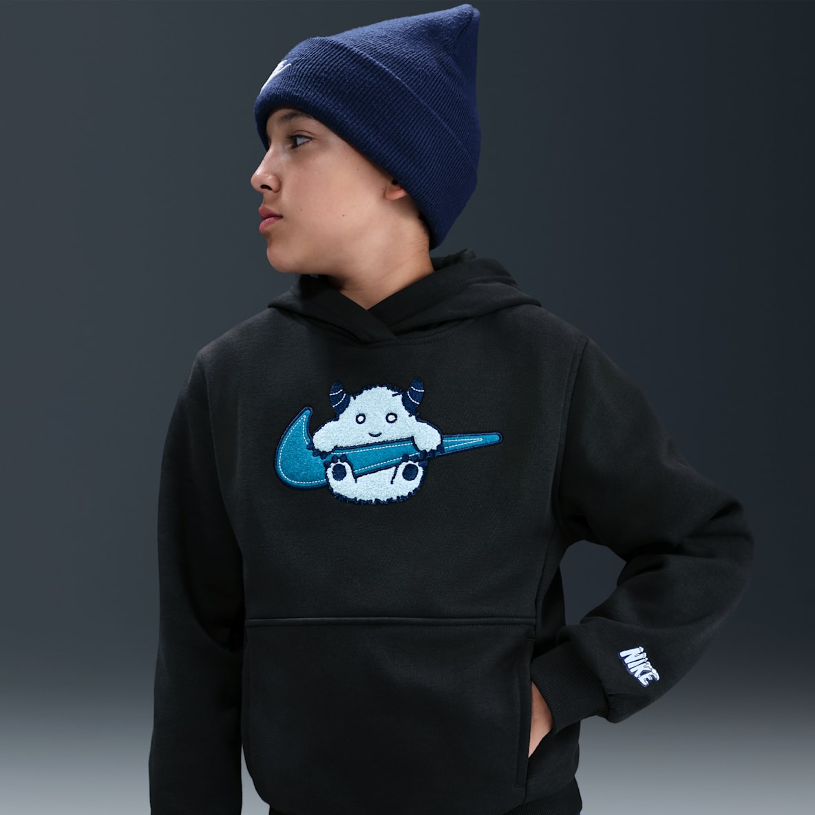 Nike Sportswear Club Fleece 大童加绒套头连帽衫