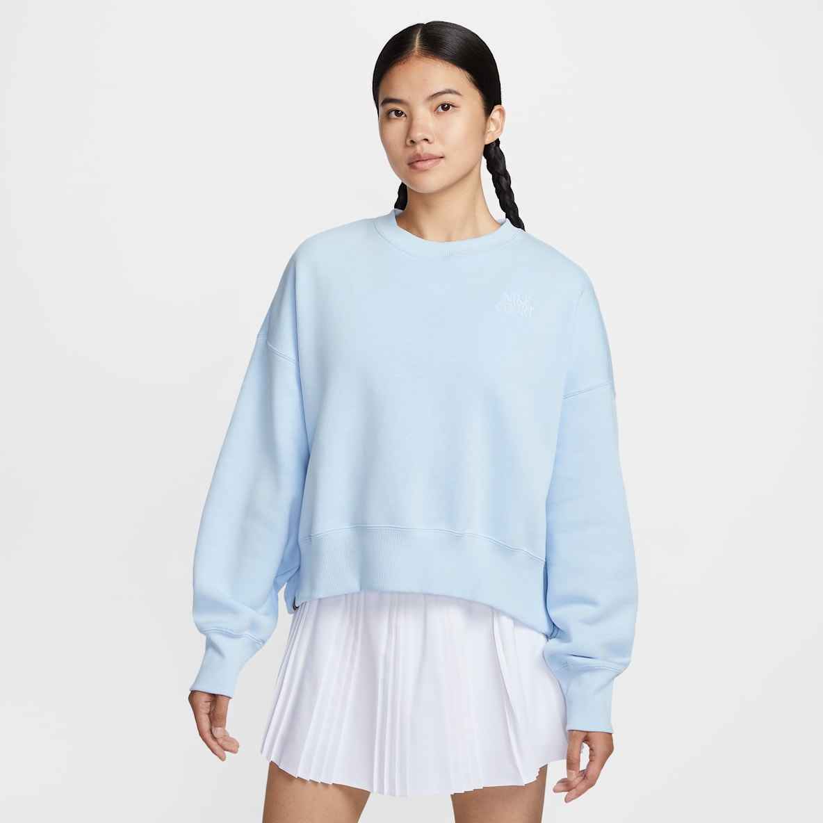 NikeCourt Heritage Phoenix Fleece NikeCourt Heritage Phoenix Fleece 女子 Oversize 风加绒圆领运动衫