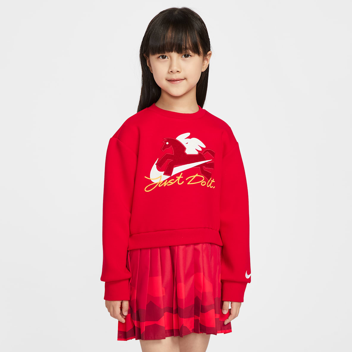 Nike 马年限定脱缰系列 新年款幼童假两件式连衣裙