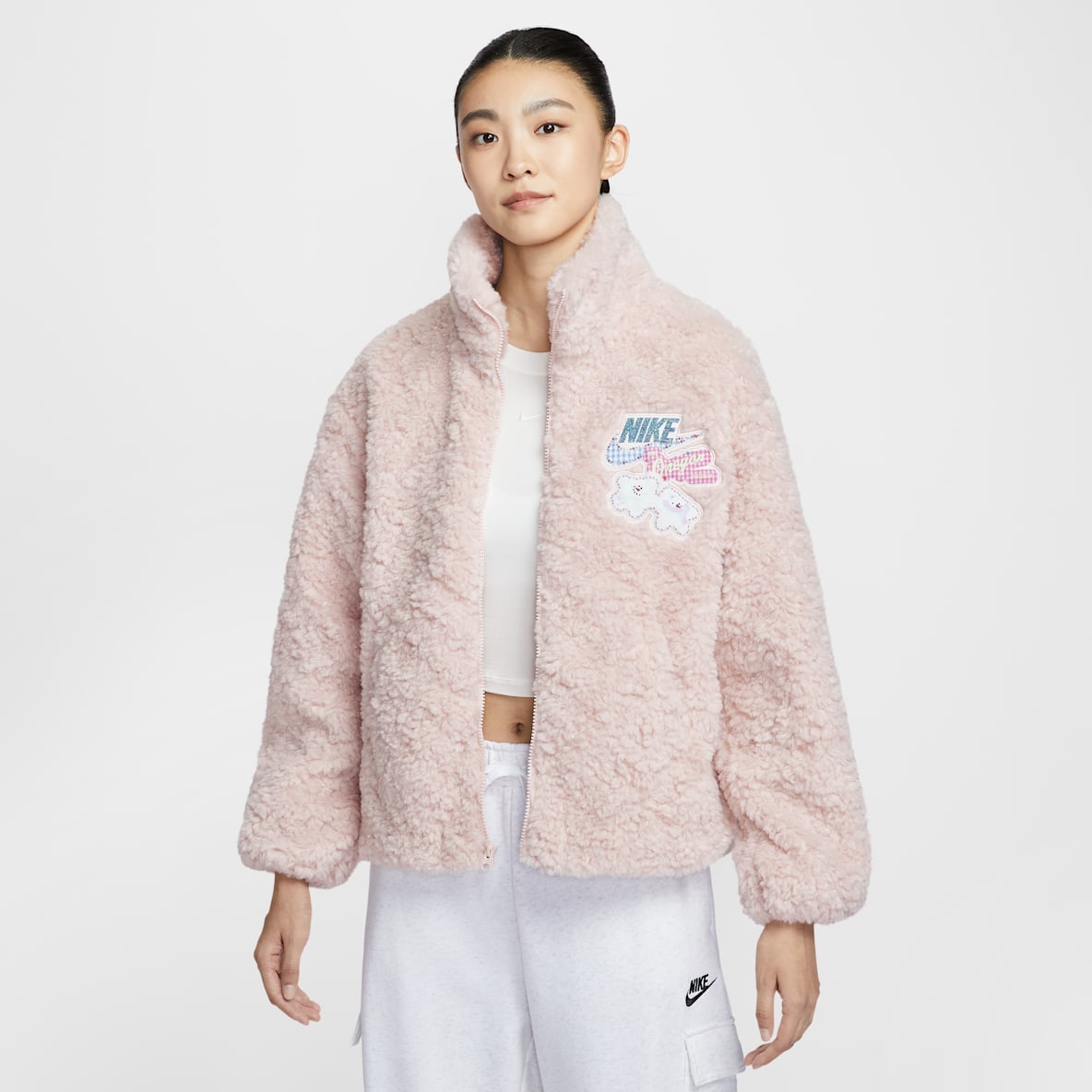 Nike Sportswear 女子宽松仿羊羔绒夹克