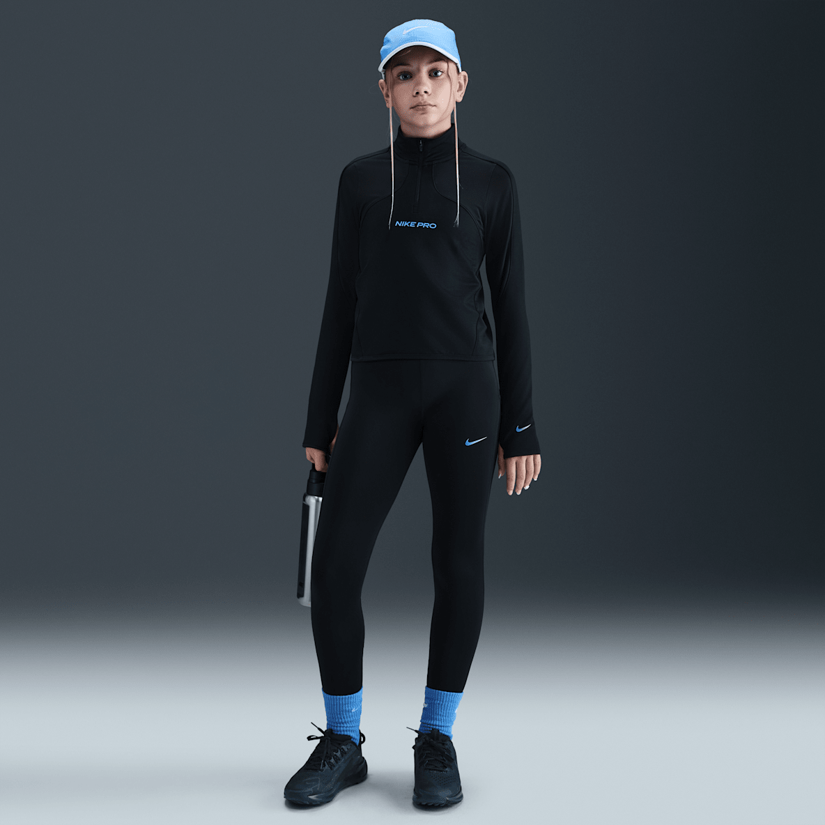 Nike Pro Dri-FIT 大童（女孩）光泽感装饰速干训练紧身裤