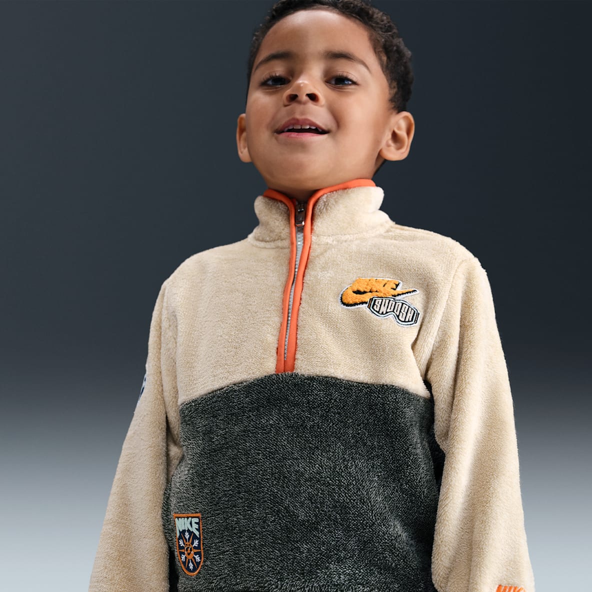 Nike 婴童珊瑚绒半长拉链开襟长袖上衣