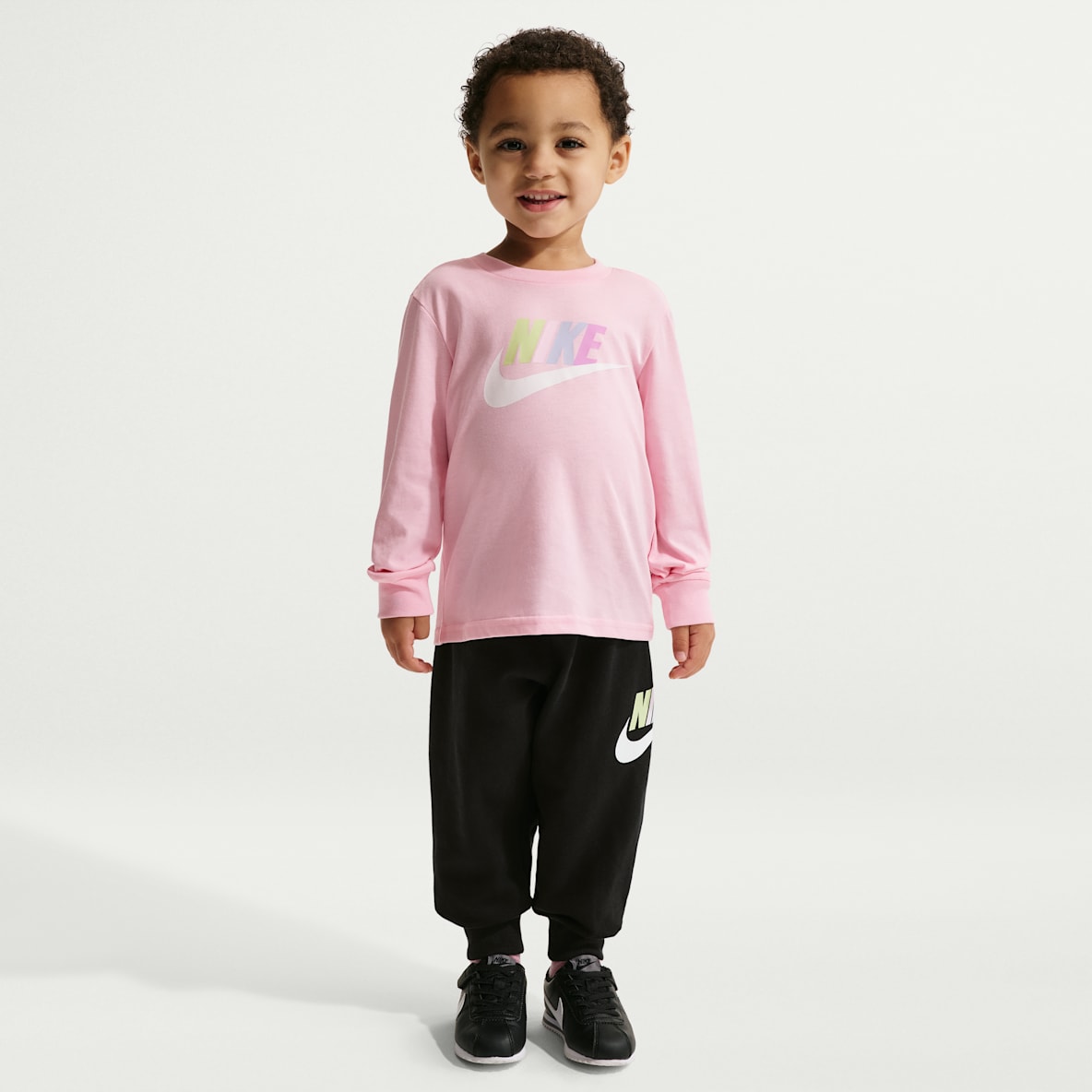 Nike 婴童长袖T恤和法式毛圈长裤套装