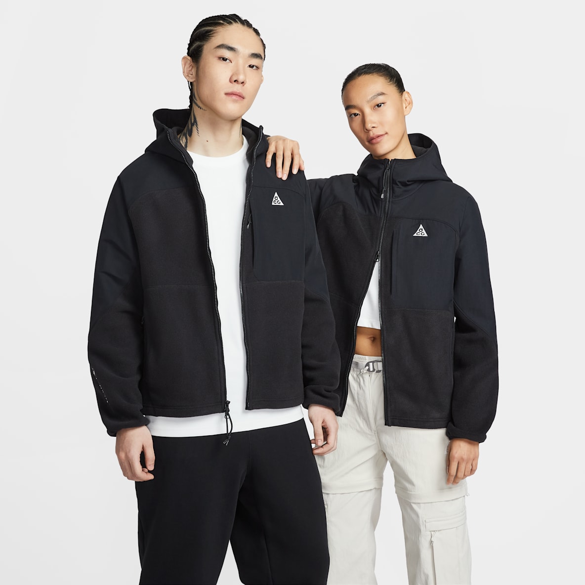 Nike ACG "Wolf Tree" Plus 男子全长拉链开襟宽松摇粒绒连帽上衣