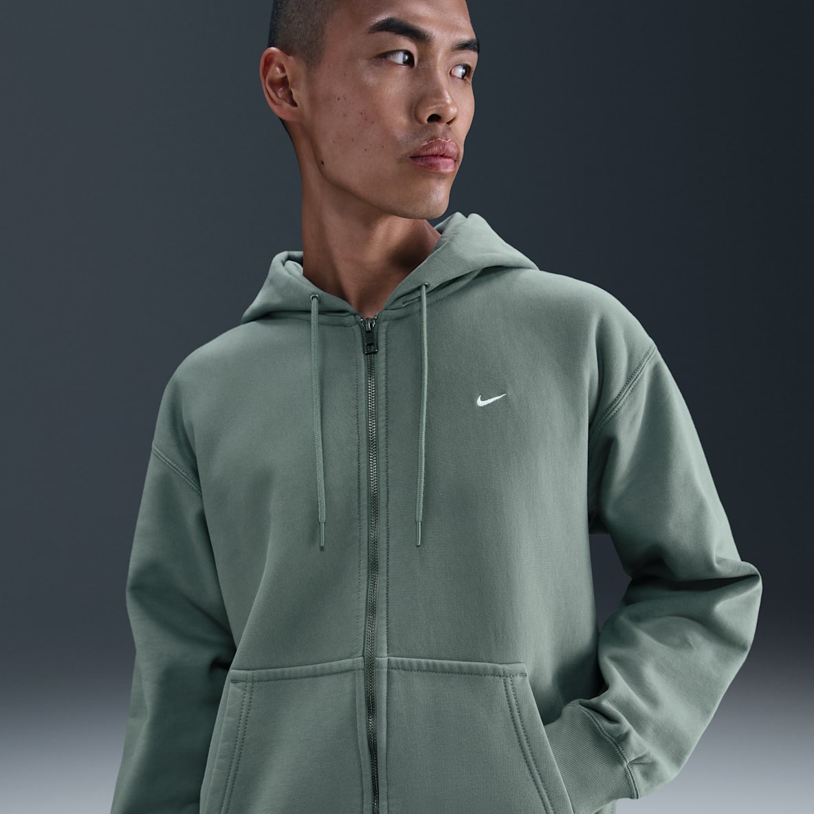 Nike Solo Swoosh 男子全长拉链开襟加绒连帽衫