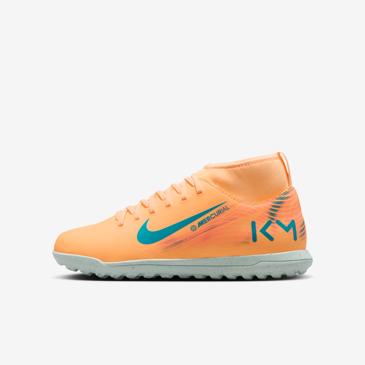 Nike Jr. Mercurial Superfly 10 Club "Kylian Mbappé" Nike Jr. Mercurial Superfly 10 Club "Kylian Mbappé" 耐克刺客系列姆巴佩大童 TF 人造场地高帮足球鞋