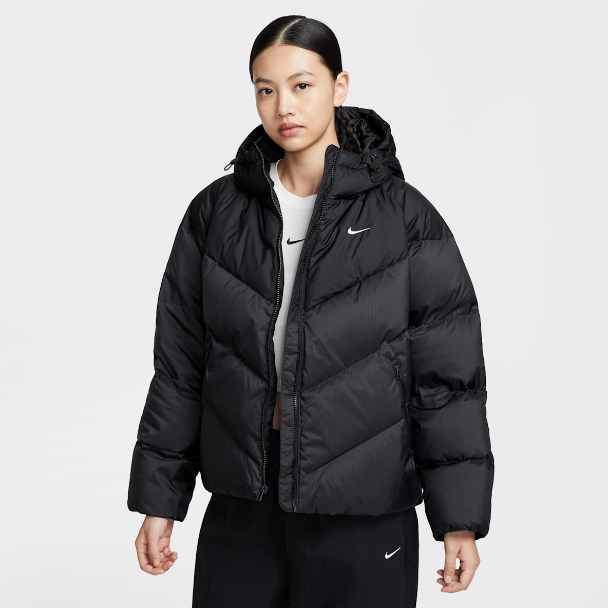 Nike Sportswear Windpuffer Storm-FIT 耐克升级款暖风系列女子防风拒水连帽羽绒夹克