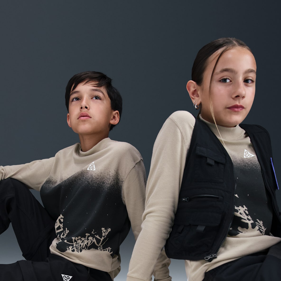 Nike ACG 大童长袖华夫格上衣